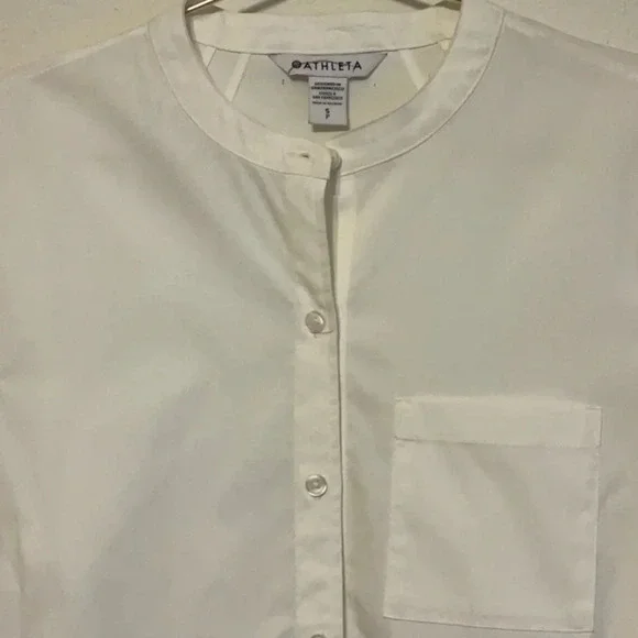 ATHLETA Cinched Waist Long Sleeve Performance Poplin Jacket / MIDI Shirt Dress - Picture 4 of 12